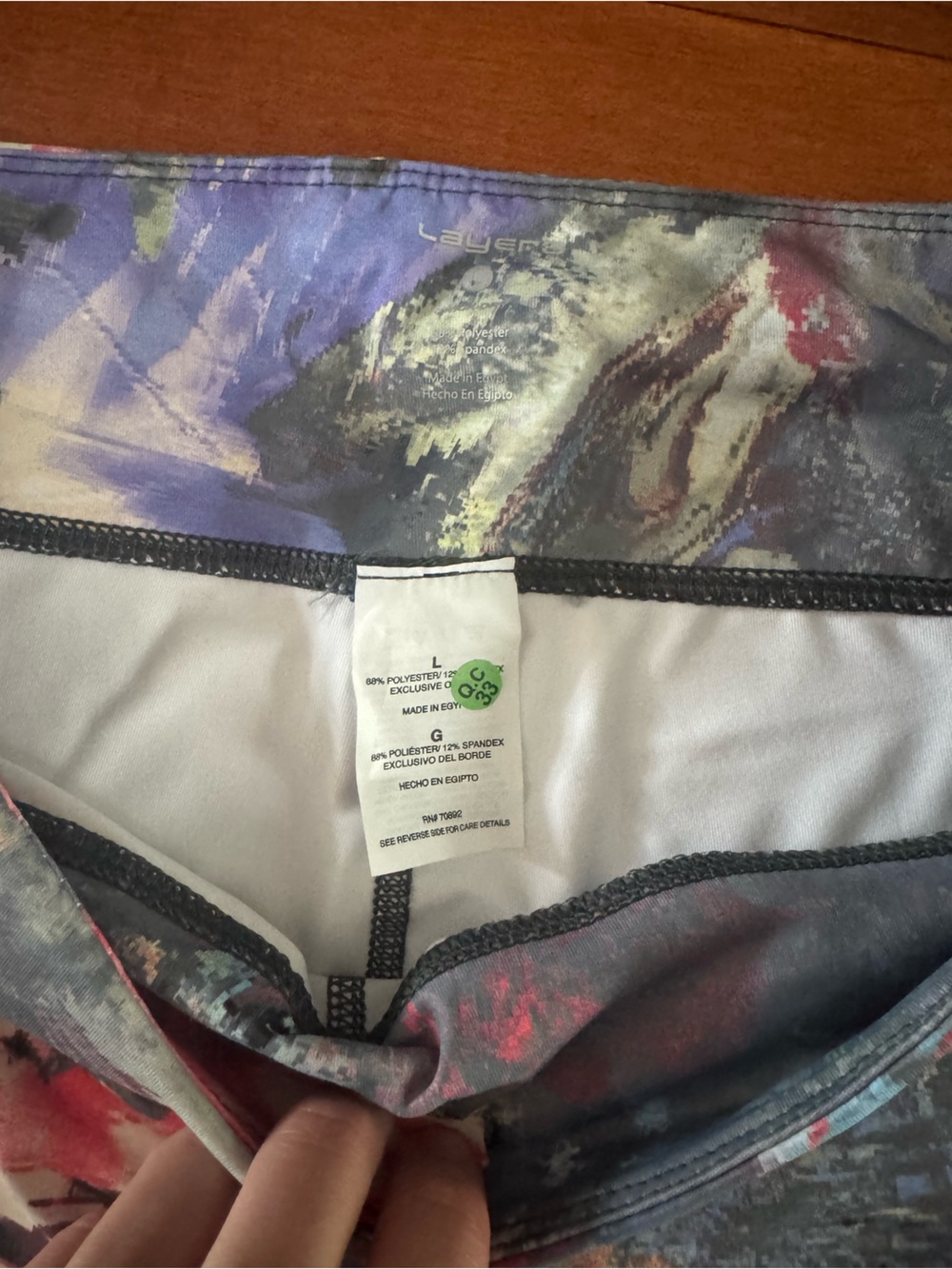 Multicolor Abstract Print Leggings - Picture 2 of 4